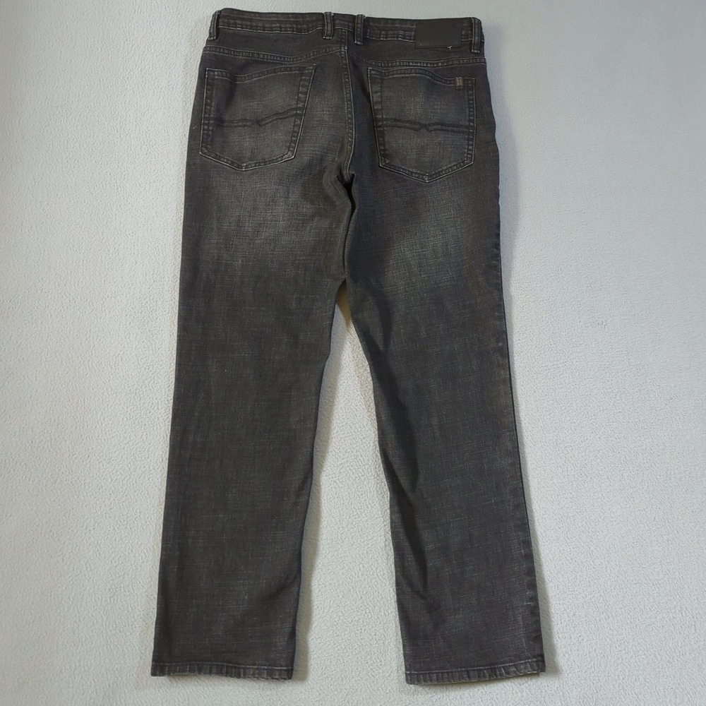 Buffalo David Bitton Jackson Straight Stretch Jeans Mens 34x30 Faded Black Denim - Picture 5 of 9